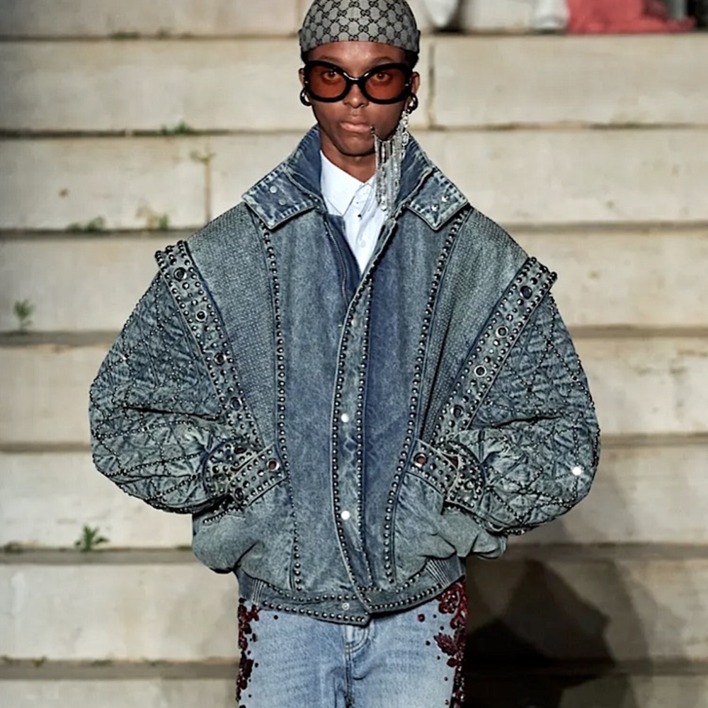 Vintage unisex acid wash jean jacket size S/M